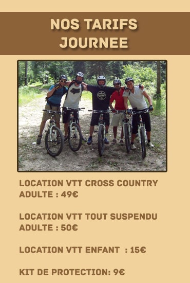 location vtt journée