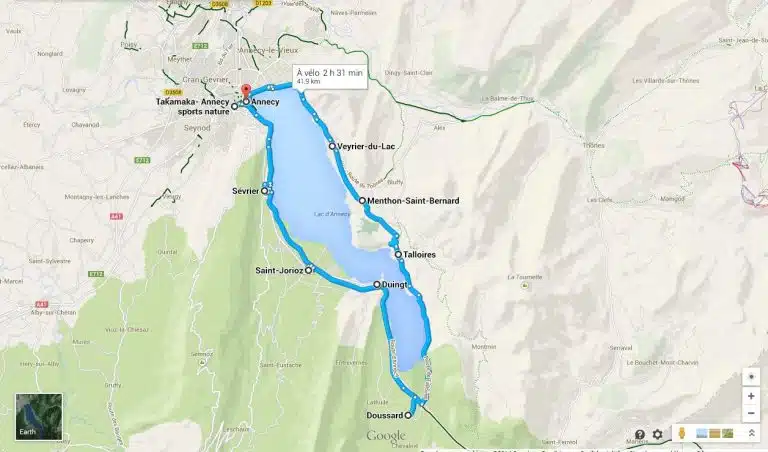 tour du lac d'annecy en vélo