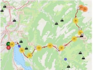 itineraire velo annecy