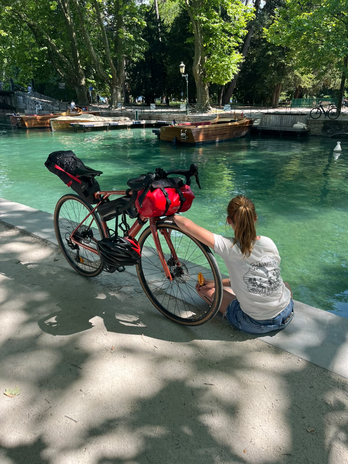 Bikepacking on a gravel bike departing from Annecy